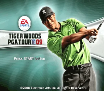 Tiger Woods PGA Tour 09 screen shot title